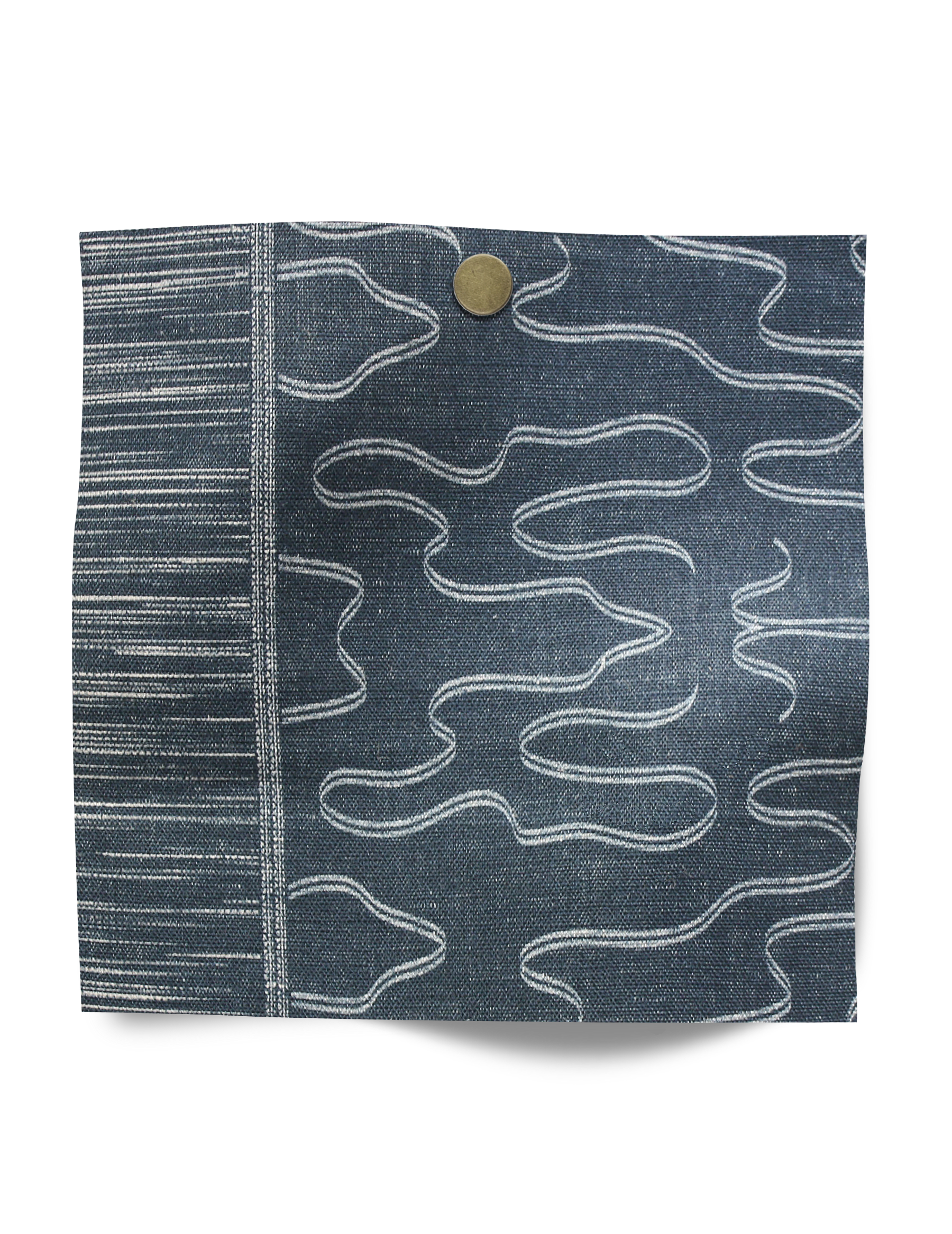 Abrayan Fabric / Indigo Natural