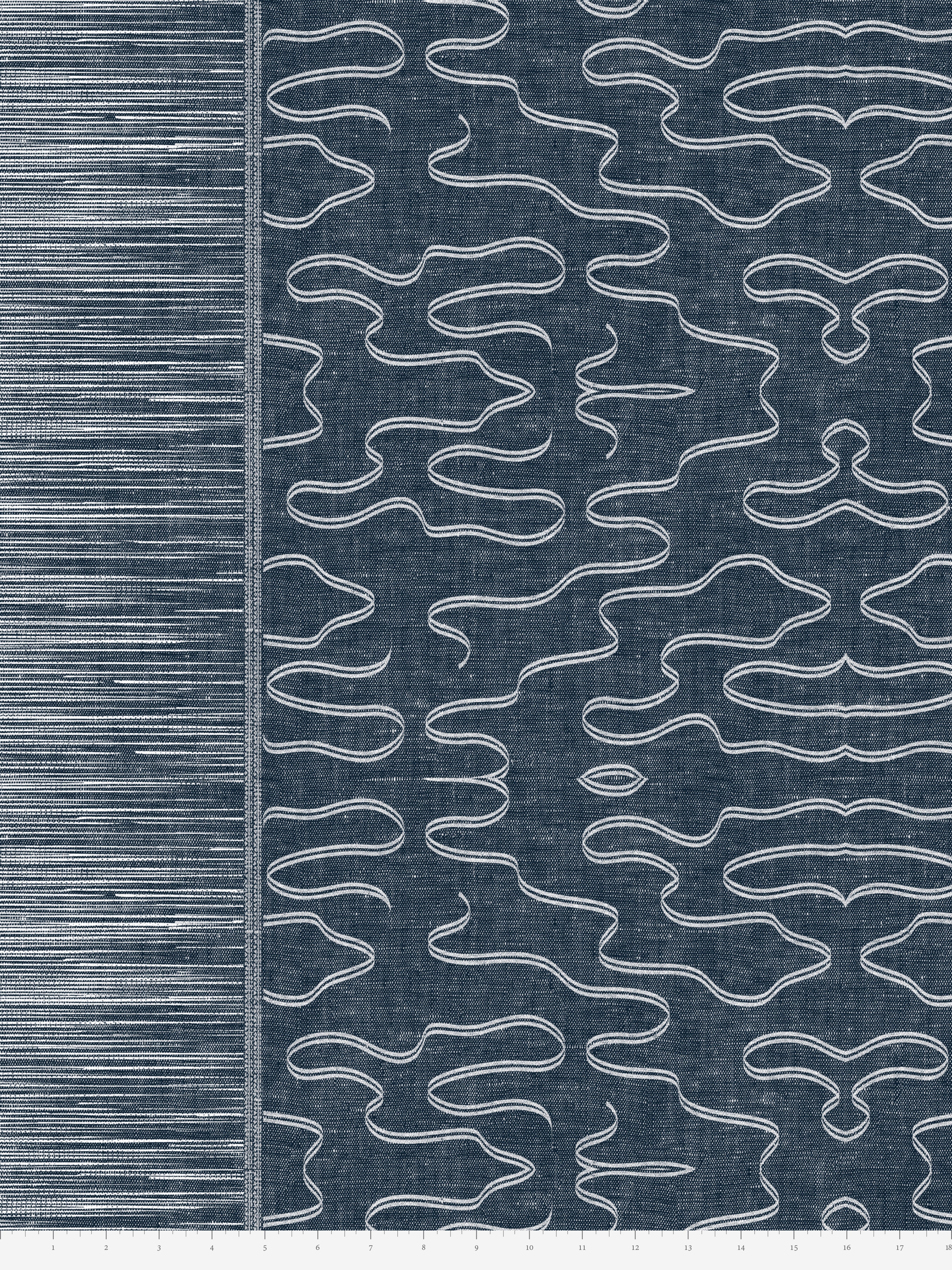 Abrayan Fabric / Indigo Natural
